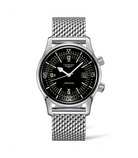 Longines Legend Diver 42mm Black Dial Mesh Bracelet L3.774.4.50.6