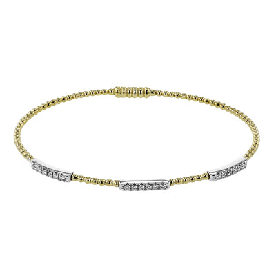 Simon G. Bangle in 18k Gold with Diamonds