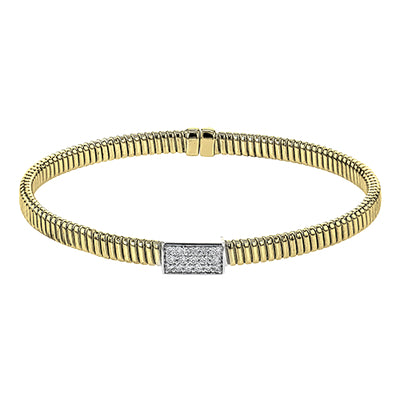 Simon G. Bangle in 18k Gold with Diamonds