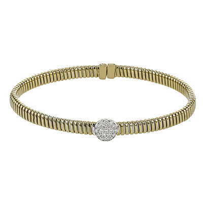 Simon G Fashion Bangle In 18K Gold With Diamonds (Yellow)