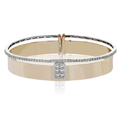 Simon G. Bangle in 18k Gold with Diamonds