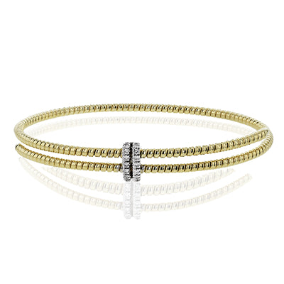 Simon G. Bangle in 18k Gold with Diamonds