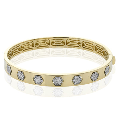 Simon G. Bangle in 18k Gold with Diamonds