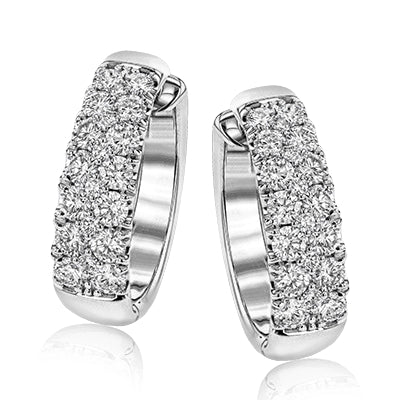 Simon G. Hoop Earring in 18k Gold with Diamonds