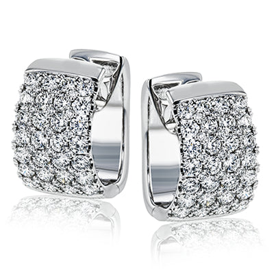Simon G. Hoop Earring in 18k Gold with Diamonds