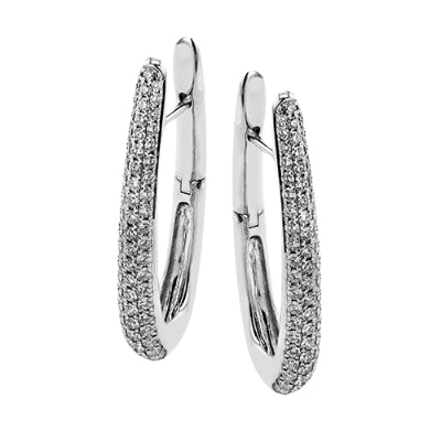 Simon G. Hoop Earring in 18k Gold with Diamonds