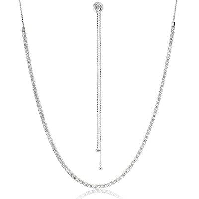 Simon G Fashion Adjustable Necklace In 18K Gold With Diamonds (White)