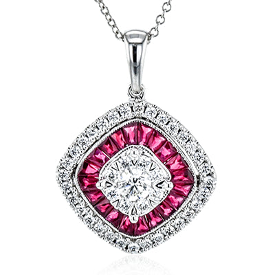 Simon G. Color Pendant in 18k Gold with Diamonds