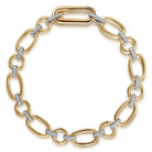 Gabriel & Co. Link Chain Bracelet 14K White and Yellow Gold Diamond 0 4ct