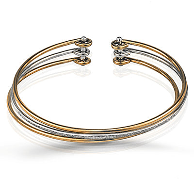 Simon G. Bangle in 18k Gold with Diamonds