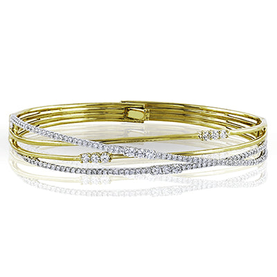 Simon G. Bangle in 18k Gold with Diamonds