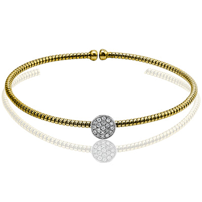 Simon G. Bangle in 18k Gold with Diamonds