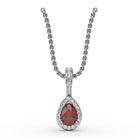 Fana 14K White Gold Statement Ruby Diamond Pendant