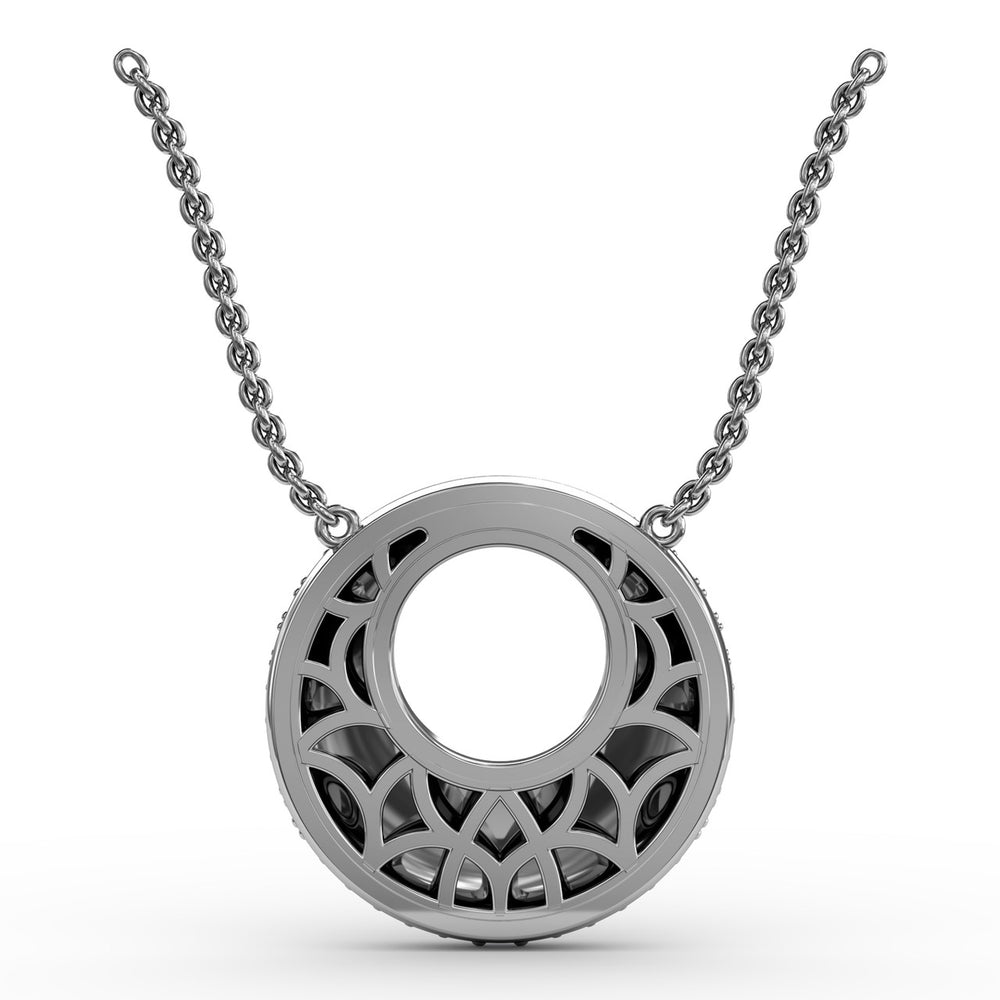 Fana 14k White Gold Circle of Life Pendant