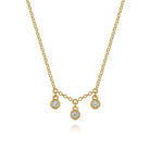 Gabriel & Co. Pendant Necklace Drop 14K Yellow Gold Diamond 0.09ct