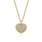 Gabriel & Co. Pendant Necklace Heart 14K Yellow Gold Diamond 0.1ct Bujukan