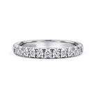 Gabriel & Co. Portofino - 14K White Gold 11 Stone French Pave Diamond Wedding Band
