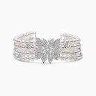 Yoko London Contessa 18k White Gold Freshwater Pearl and Diamond Bracelet