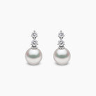 Yoko London Diamond Classic 18K White Gold Akoya Pearl and Diamond Earrings