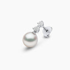 Yoko London Diamond Classic 18K White Gold Akoya Pearl and Diamond Earrings