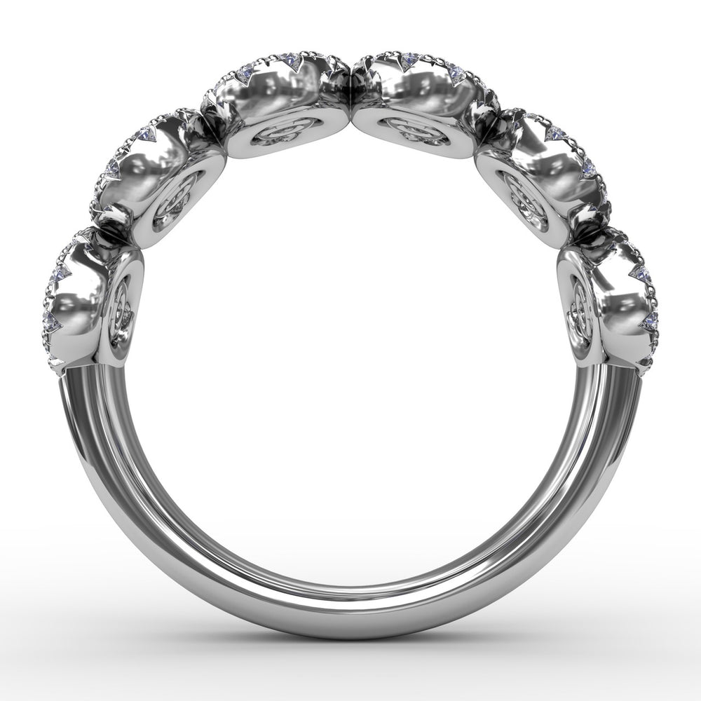 Fana 14k White Gold Think Like A Queen Sapphire and Diamond Ring