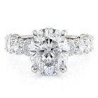 Michael M Crown R795-4 Oval Hidden Halo Engagement Ring Semi-Mount