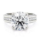 Michael M R797-4 Crown Round Hidden Halo Engagement Ring