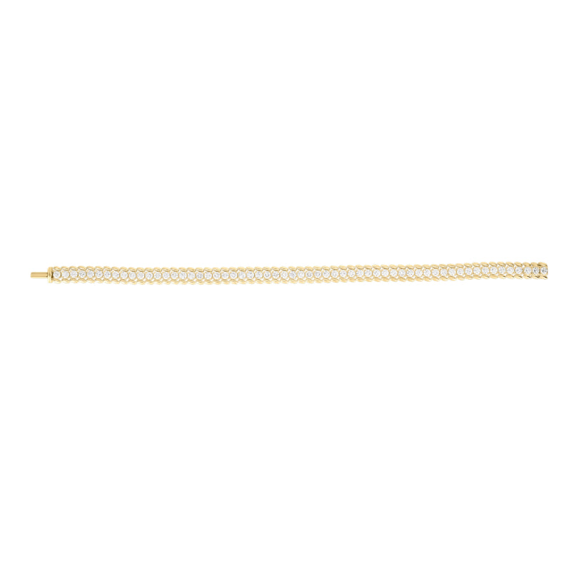 Roberto Coin 18K Yellow Gold And Diamond Large Line Bracelet