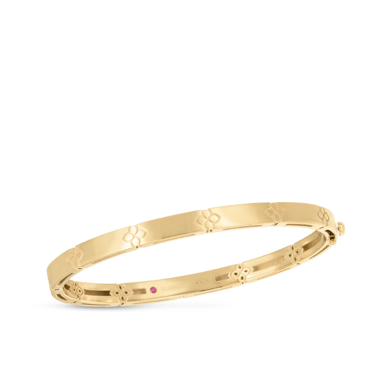 Roberto Coin 18K Yellow Love In Verona Narrow Width Bangle