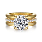 Gabriel & Co. 14k Yellow Gold Round Diamond Engagement Ring, ER16686R12Y44JJ
