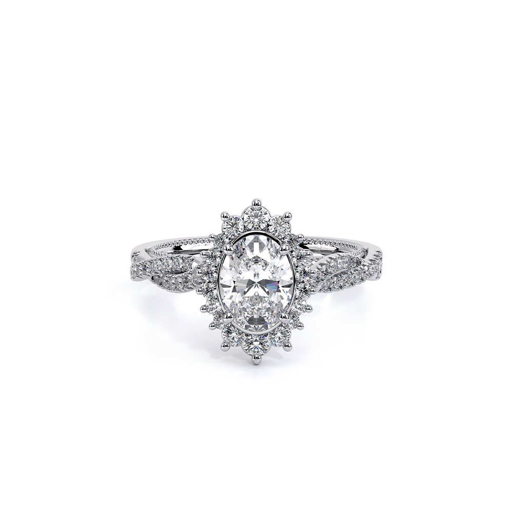 Verragio Renaissance V-987OV Oval Diamond Halo Engagement Semi-Mount