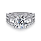 Gabriel & Co. 14k White Gold Split Shank Round Diamond Engagement Ring, ER16682R12W44JJ