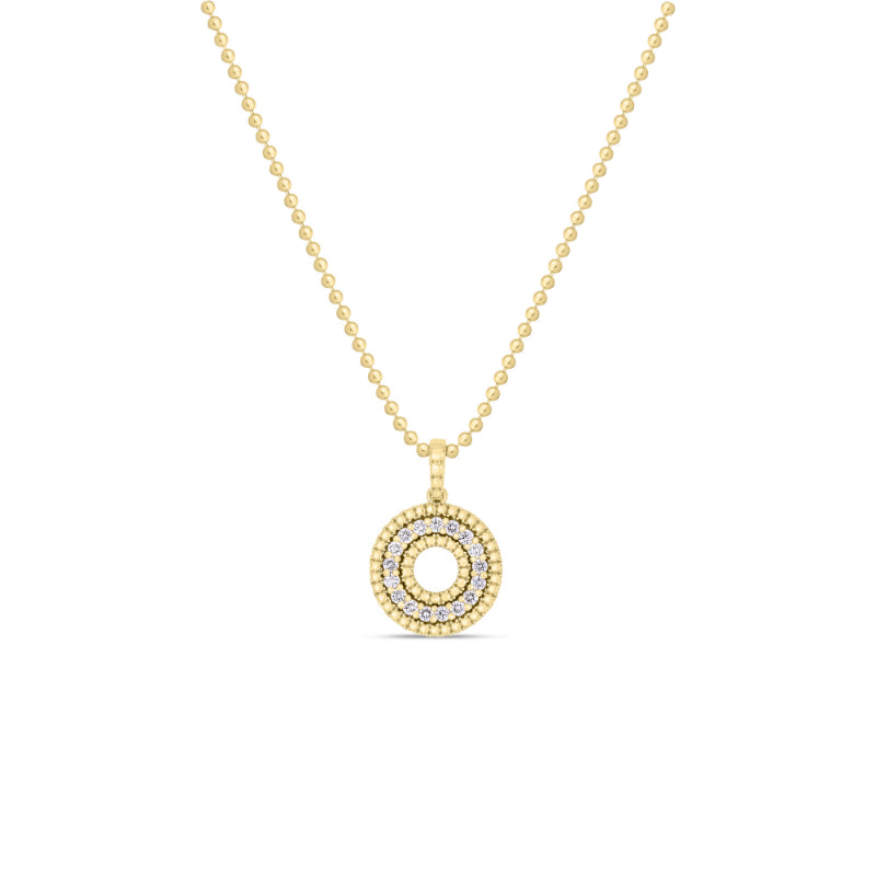 Roberto Coin 18K Yellow Gold Siena Medium Diamond Circle Necklace