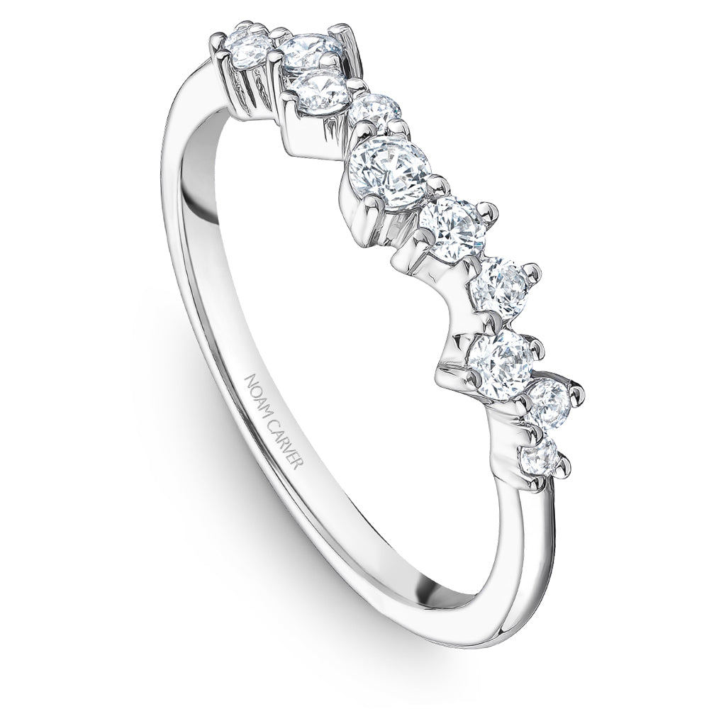 Noam Carver Stackable White 14k Gold With 11 RD TCW 0.33ct