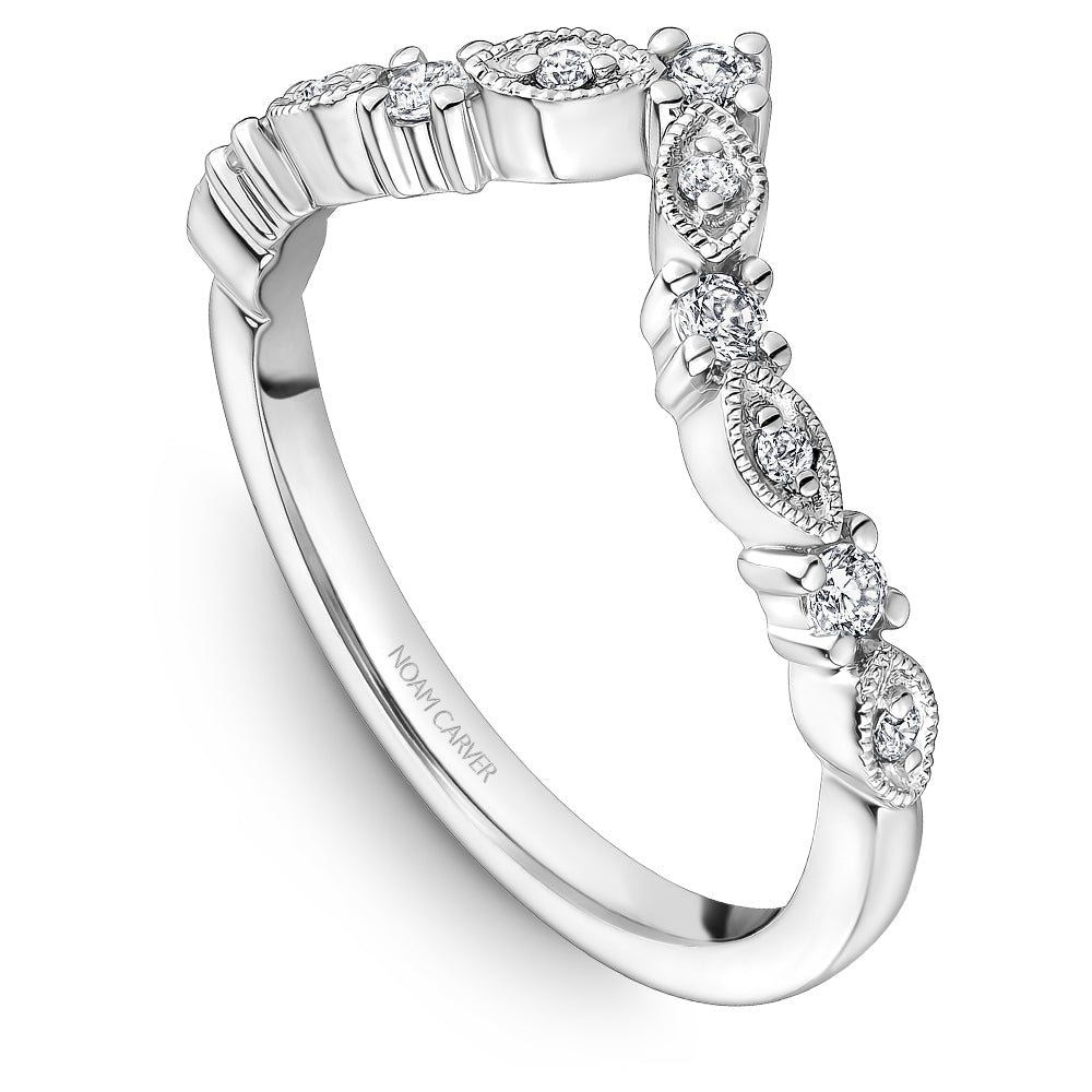 Noam Carver Stackable White 14k Gold With 11 RD TCW 0.18ct