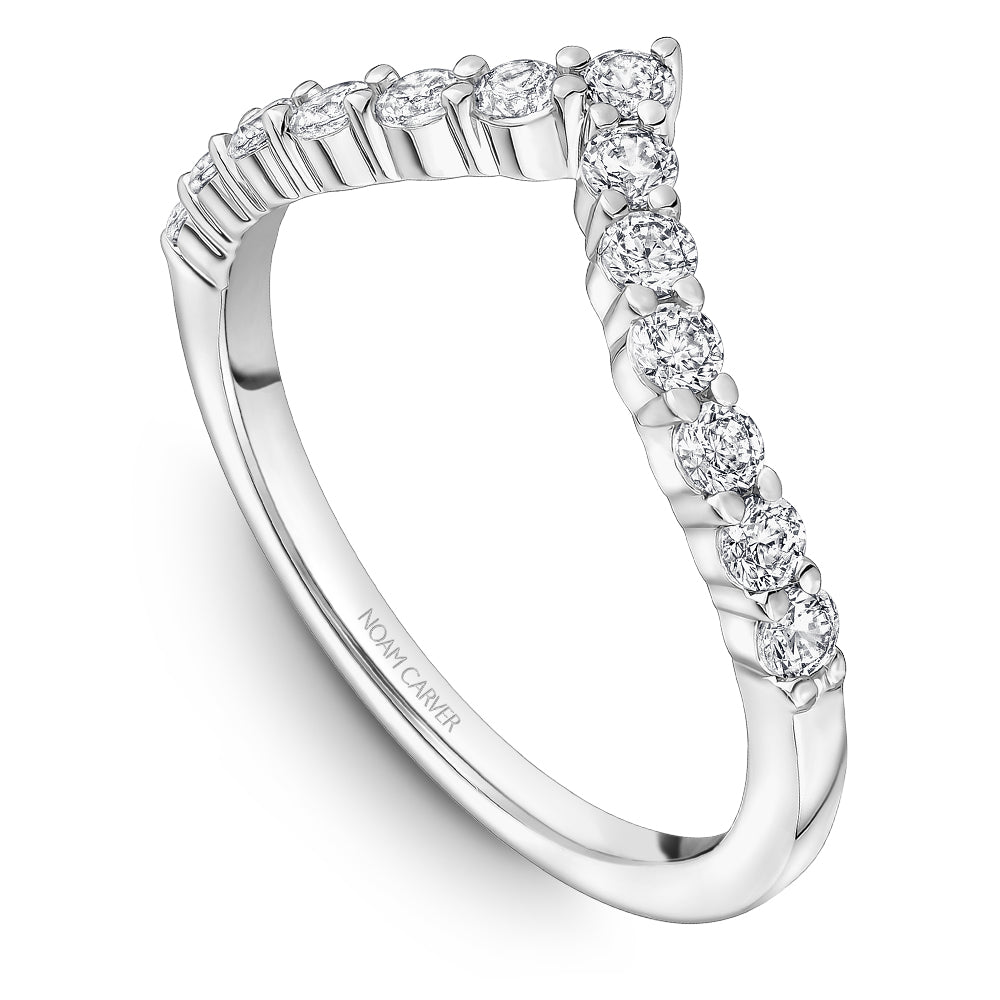 Noam Carver Stackable White 14k Gold With 13 RD TCW 0.49ct