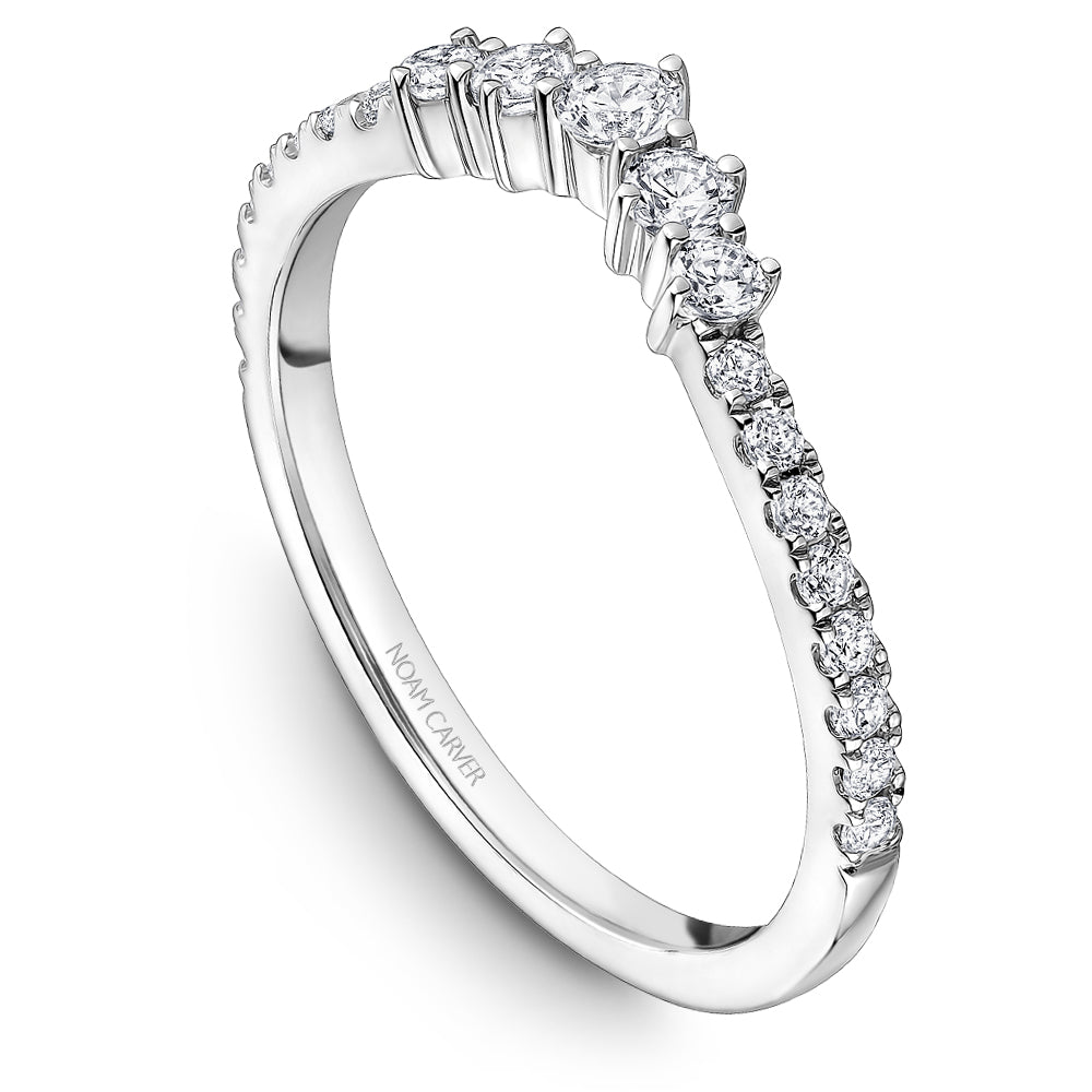 Noam Carver Stackable White 14k Gold With 21 RD TCW 0.35ct