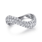 Gabriel & Co. Soraya - 14K White Gold Diamond Wave Stackable Ring