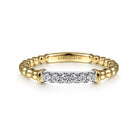 Gabriel & Co. Stackable Ring 14K White and Yellow Gold Diamond 0.11ct Bujukan