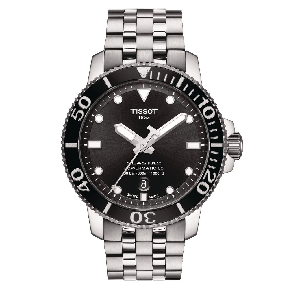 Tissot Seastar 1000 Powermatic 80 (Stainless Steel, Grey) Indexes