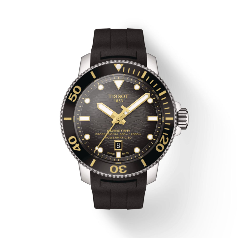 Tissot Seastar 2000 Professional Powermatic 80 (Rubber, Black) Indexes