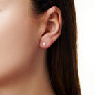 Yoko London Trend Freshwater Pearl & Diamond Petite Stud Earrings, TEM0239-7F