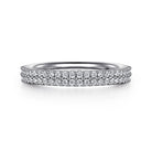 Gabriel & Co. Thailand   14K White Gold Double Row Diamond Anniversary Band