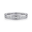Gabriel & Co. Toledo - 14K White Gold Channel Set Diamond Wedding Band
