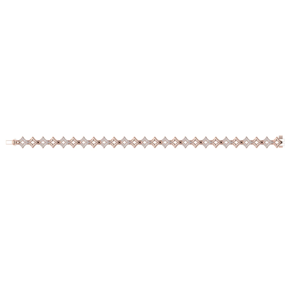 Open Vlora Star Bracelet with Diamonds Rose Gold