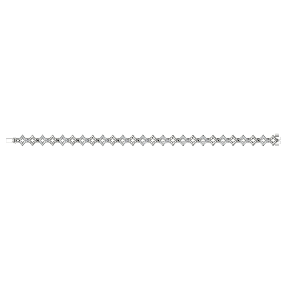 Open Vlora Star Bracelet with Diamonds White Gold