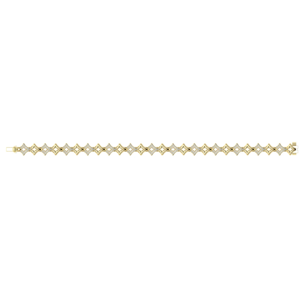 Open Vlora Star Bracelet with Diamonds Yellow Gold