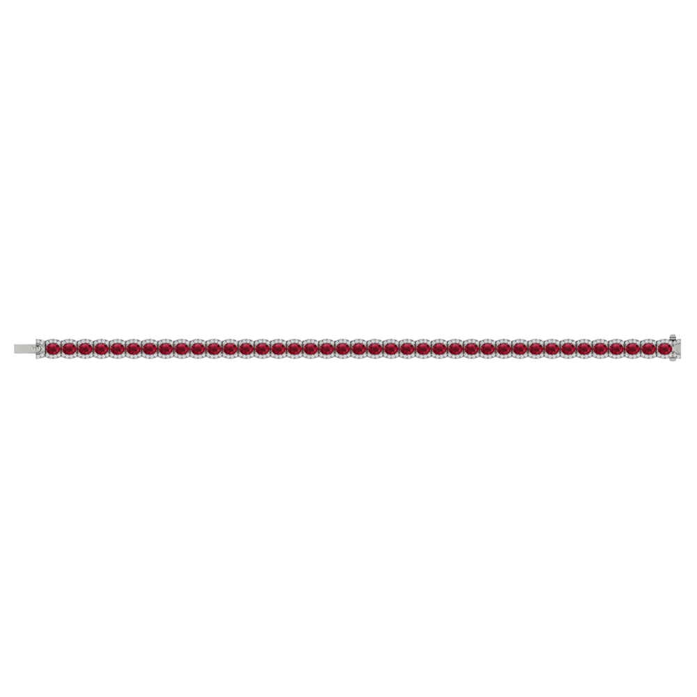 Diamond and Ruby Bracelet Platinum