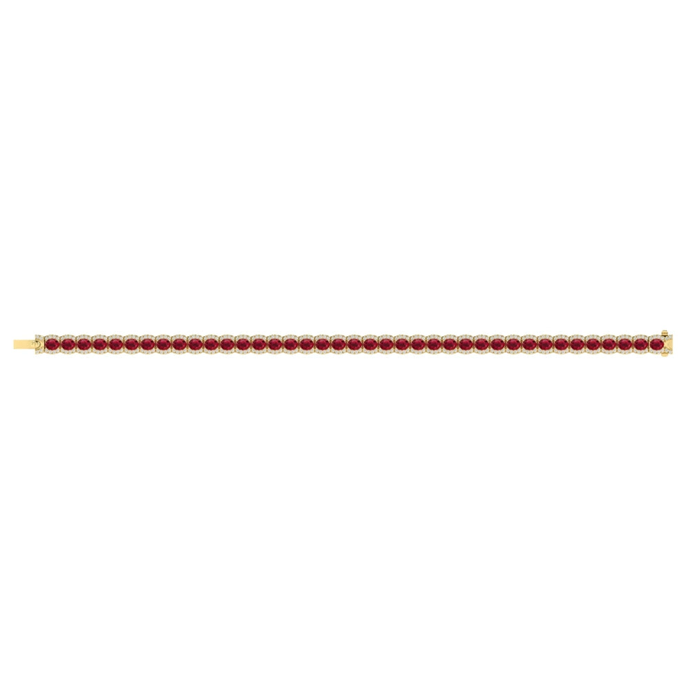 Diamond and Ruby Bracelet Yellow Gold