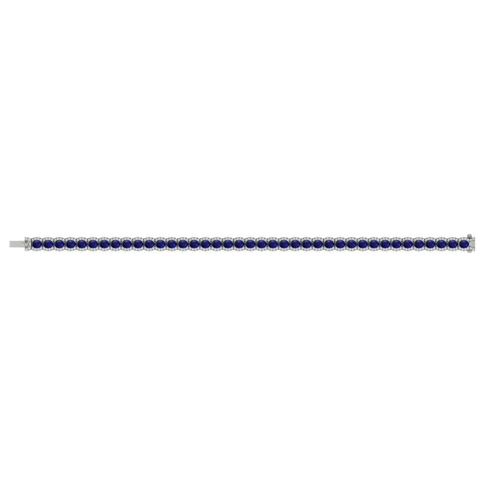 Diamond and Sapphire Bracelet White Gold